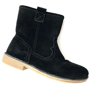 Sonoma Black Leather Suede Faux Fur Lined Western